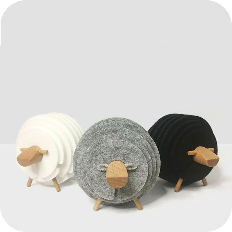 Nordic Style Sheep Coasters